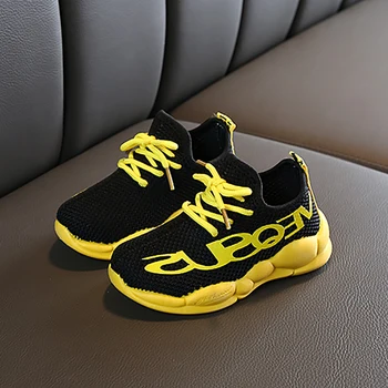 

Fashion Children Casual Sneakers Baby Boys Shoes for Girls Mesh Breathable Anti-Slip Letters Shoes Toddler Soft Soled shoe