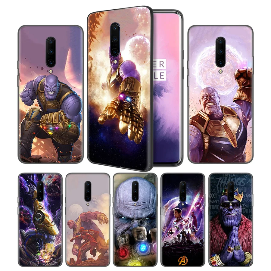 Thanos Marvel Soft Black Silicone Case Cover for font b OnePlus b font 6 6T font