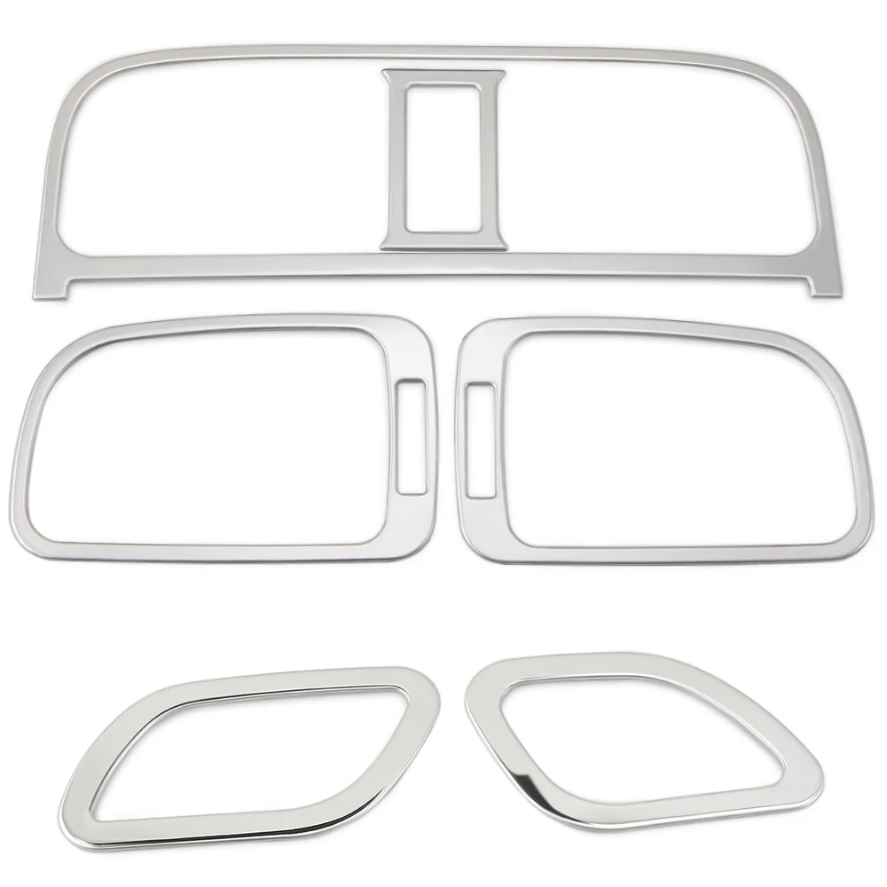 

car styling For VW Volkswagen Polo 2011-2017 6R Air Conditioning Outlet Decoration Circle Cover Stainless Steel 6 Pcs Per Set