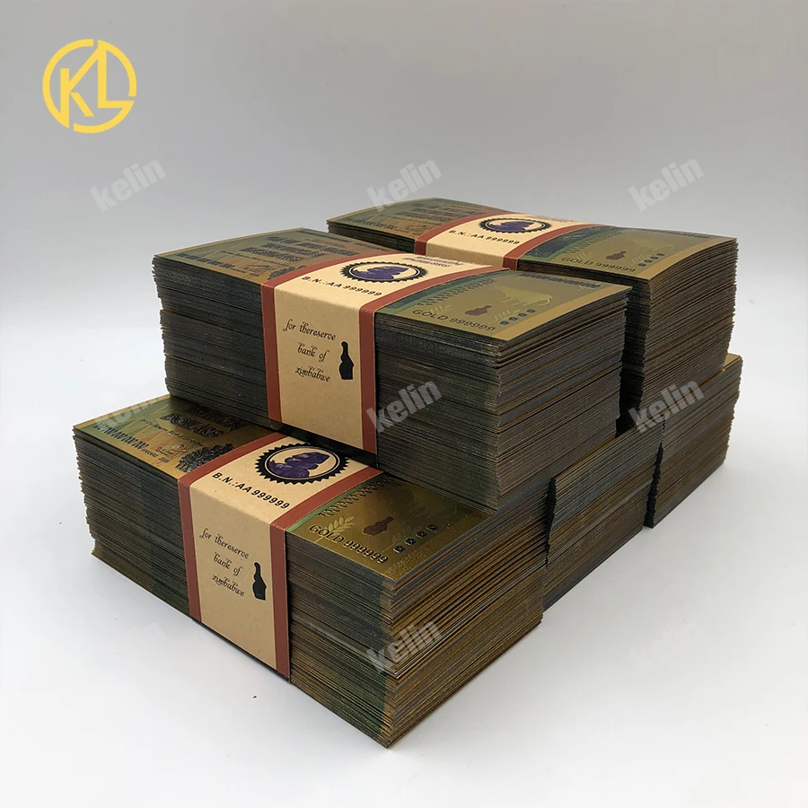 Бесплатная доставка 500 шт./лот сто триллионов долларов Зимбабве Золотая Банкнота