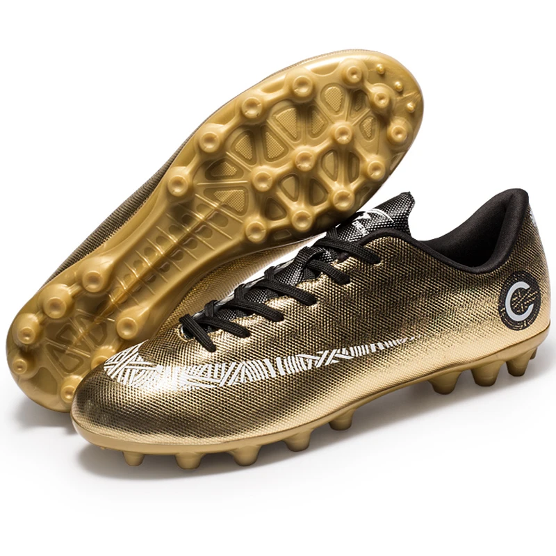 kids gold soccer cleats