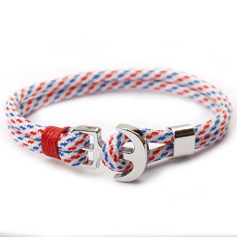 NIUYITID Anchor Bracelet For Men Male Handmade Paracord Braclet Charm Bracelets & Bangles Women Friend Gift Party Jewelry (10)