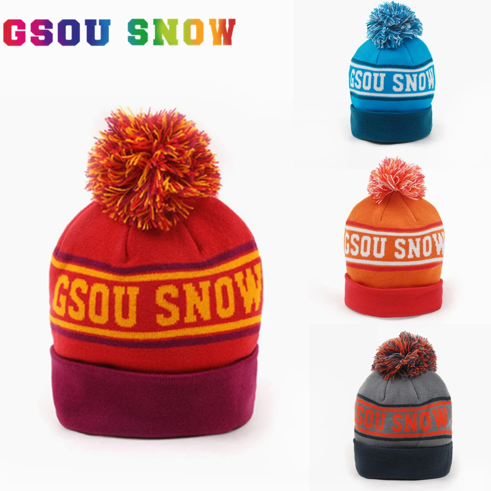 Gsou Snow Winter Kids Ski Hat Outdoor Ski Snowboard Thermal Hat Baby