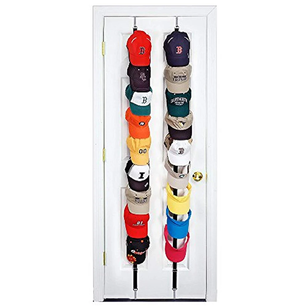 

Organizer PU Bedroom Black Seamless Baseball Hat Rack Elastic Adjustable Strength Durable Storage Cap Holder Door Hanger Strap