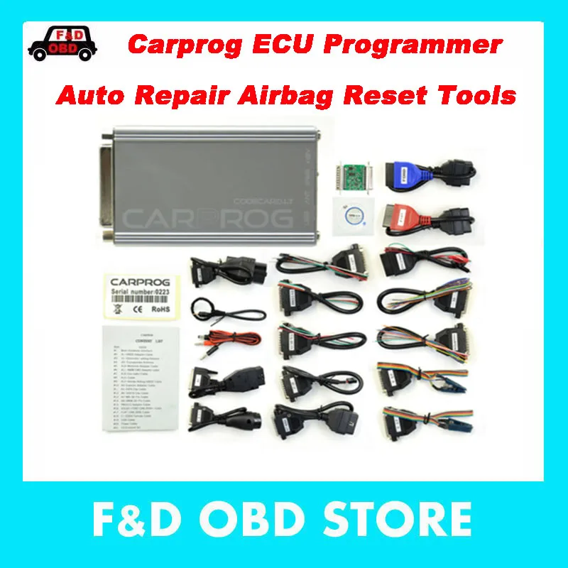 

Newest Car prog Carprog V9.31 Full 21 Adaptor Professional Carprog ECU Programmer Auto Repair Airbag Reset Tools besed functions