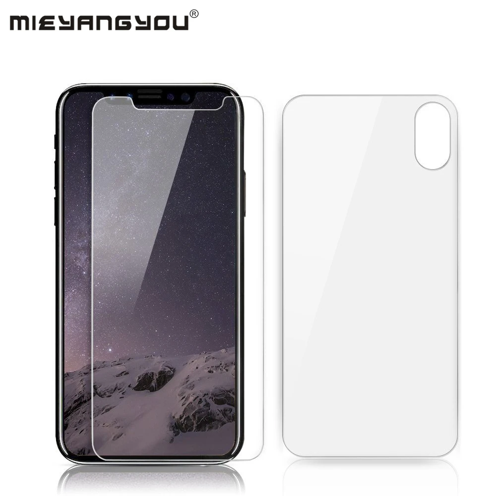 2 шт. защита для экрана спереди и сзади закаленное стекло iphone X XS Max XR 11 Pro