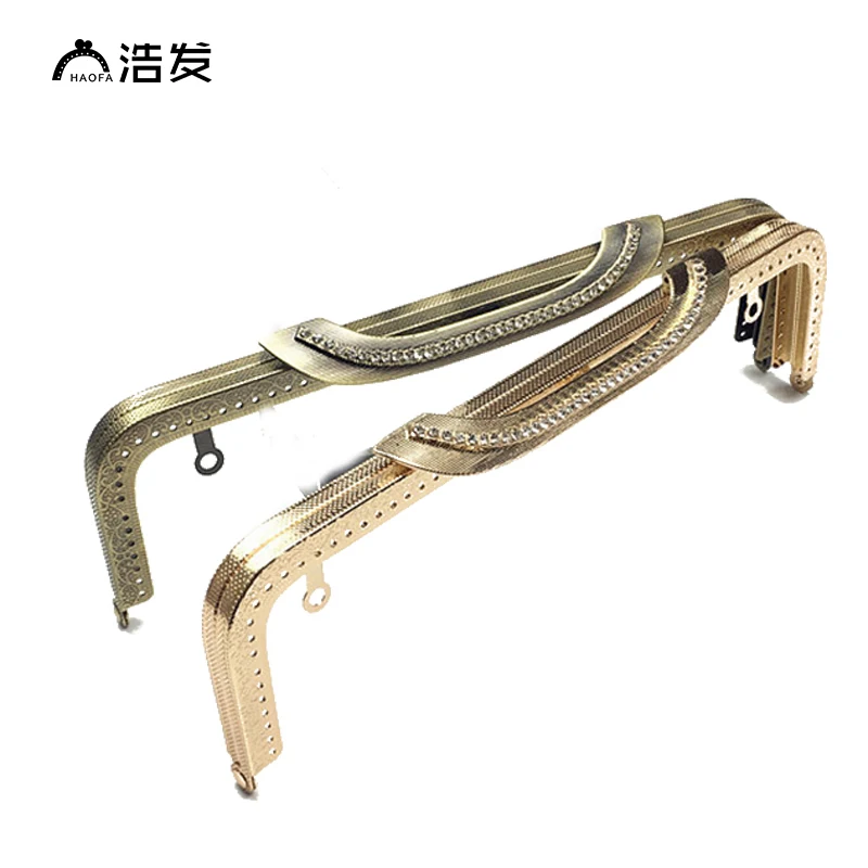 

HAOFA 5PCS25cm Metal Wallet Purse Frame Handle for Bag Accessories Making Kiss Clasp Lock Antique Bronze Tone Bags Hardware