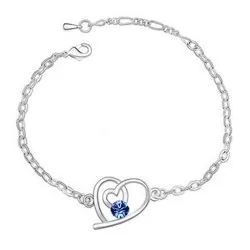 

Cheap!! 2017 New Fashion Crystal Rhinestones Multicolor Heart Bracelets Korea High Quality Bangles Gift Birthday E47 5Colors