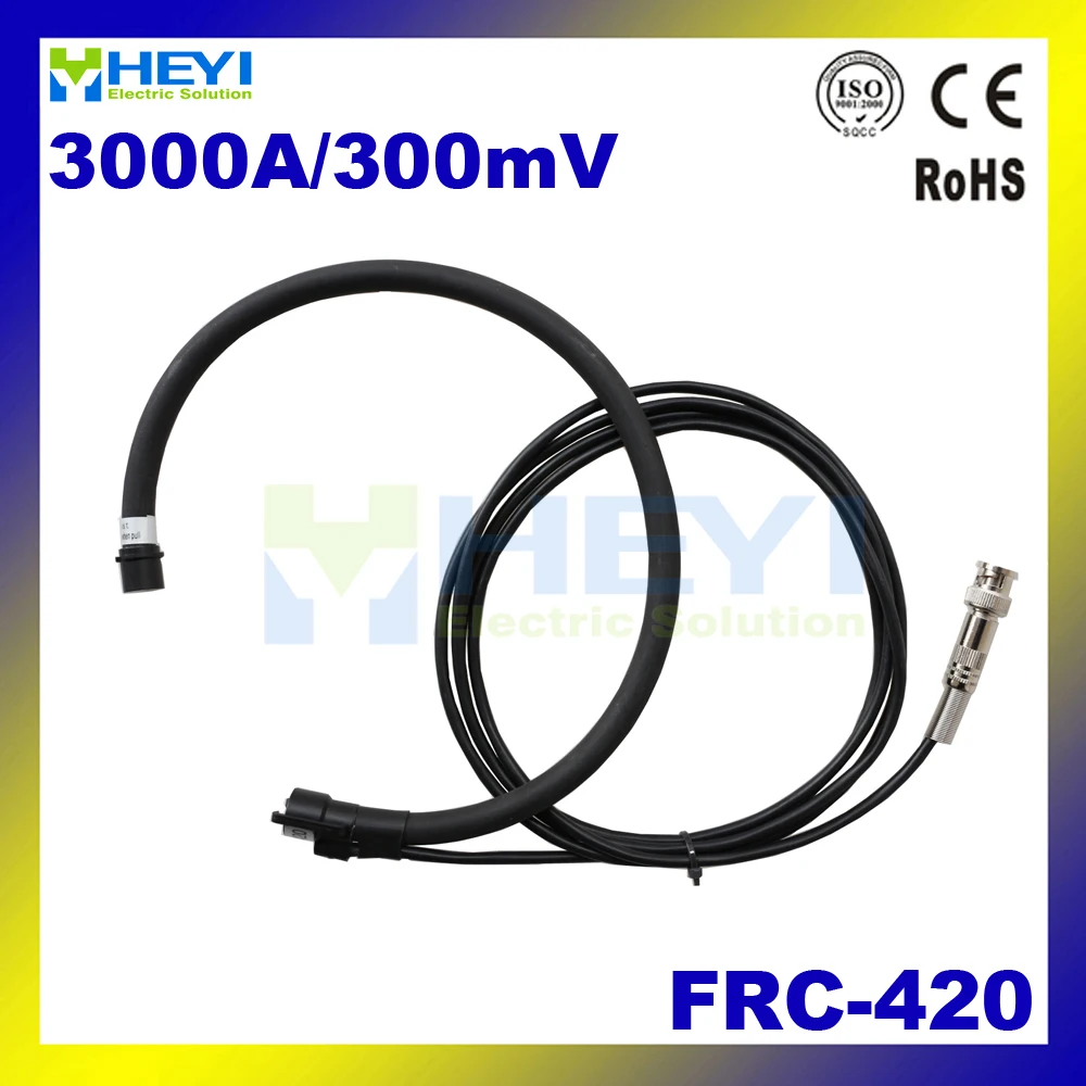 

flexible rogowski probe measuring 1-3000A rogowski coil FRC-420 with oscilloscope connector output 300mV
