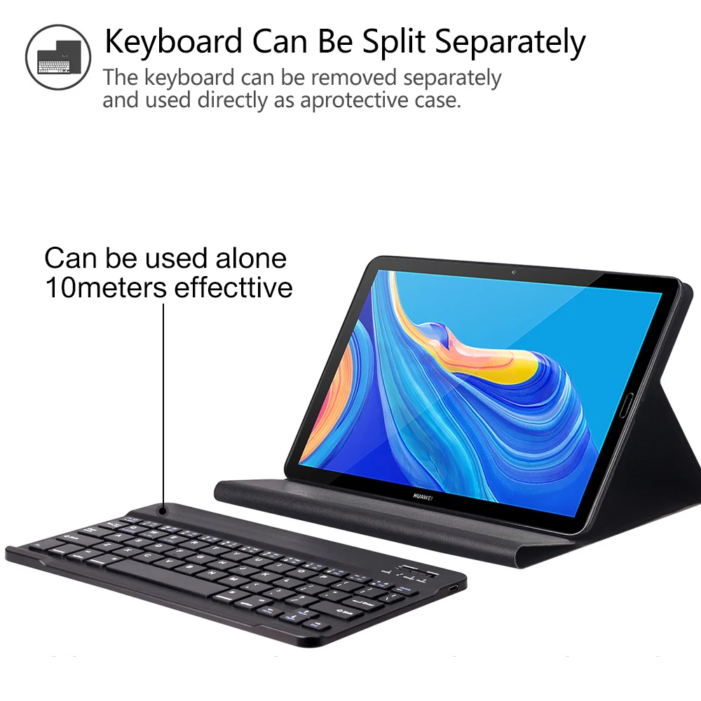 Bluetooth Keyboard tablet cover Case for iPad Mini 1 2 3 4 5 2019 released Wireless Removable Tablet Cover Case Chargeable