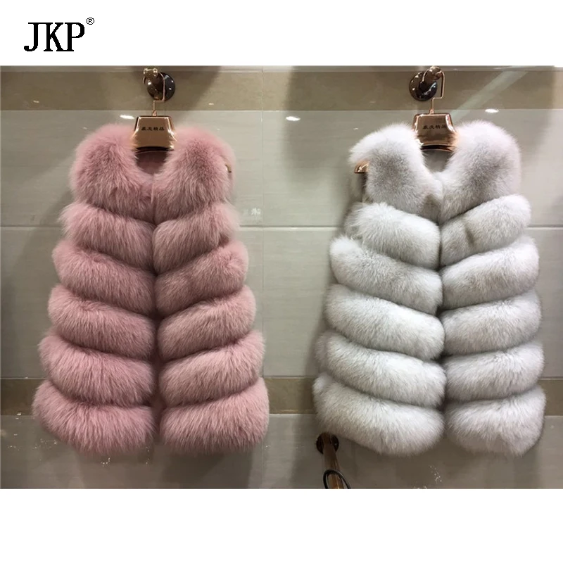 

2018 new type of hot selling winter 100% natural fox hair vest without sleeves, high quality fashion, high quality fox skin vest