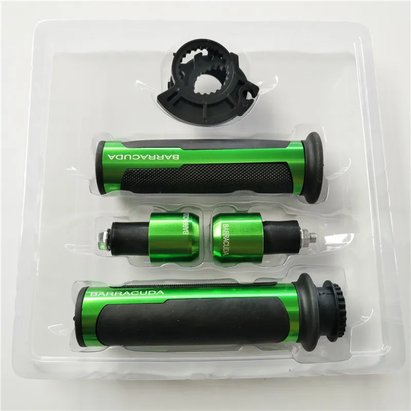 Scl moto S-7/" 22 мм CNC Алюминий баракуда, руль для шоссейного велосипеда и Racing moto rcycle ручка руль moto ручной грипса на руль - Цвет: Зеленый