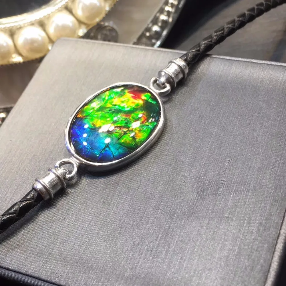 

Fine Jewelry Canada Origin 925 sterling silver S925 solid silver 100% Natural Ammonite Female bracelets for women fine bracelets