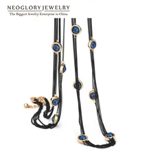 Neoglory cadena suéter largo de múltiples capas en capas perlas collares de la borla de joyería de mujer de marca 2017 nuevos regalos de cumpleaños partido gn