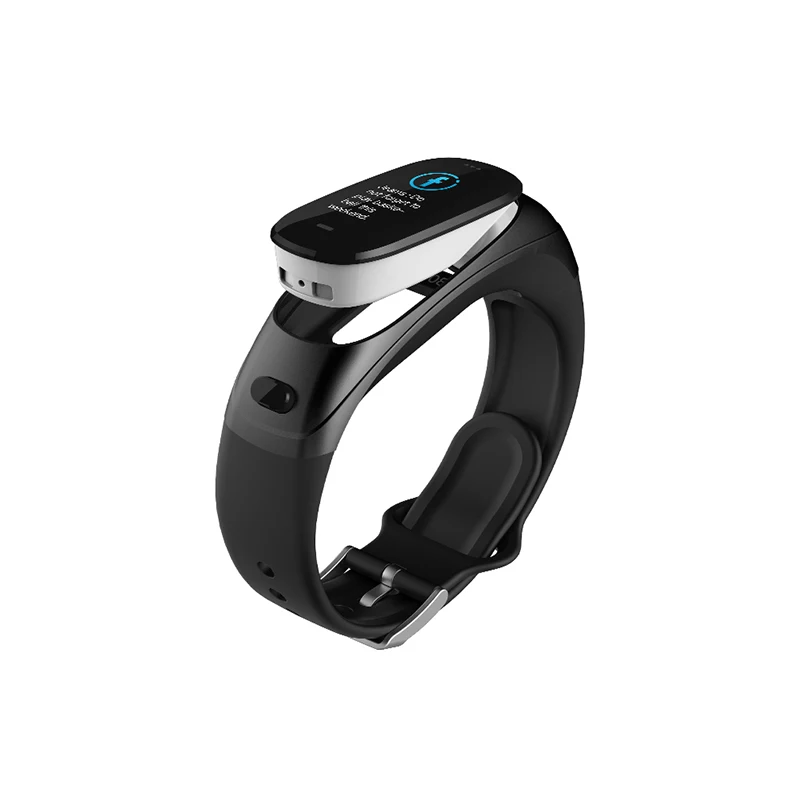 V08S Bluetooth наушники умный Браслет 2 в 1 0 96 &quotцветной экран Беспроводная гарнитура с