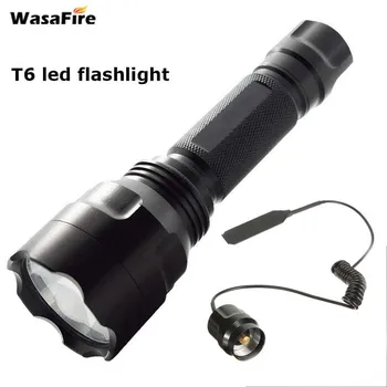 

C8 Flashlights 3800 Lumen XM-L T6 LED Lantern 5 Modes Self-Defense Torch With Pressure Switch For Bicycle Light