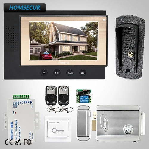 

HOMSECUR 7" Video Door Phone Intercom System+Metal Case Camera for Apartment(TC041+TM701-B)
