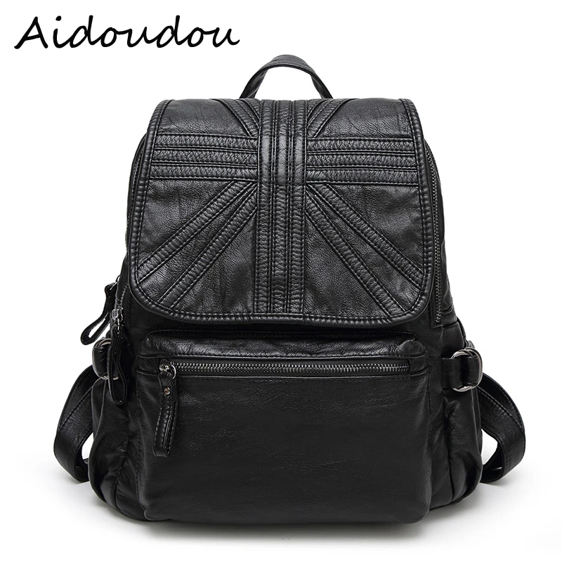 

New 2018 100% Real Soft Genuine Leather Women Backpack Woman Korean Ladies Strap Laptop Bag Daily Backpack Girl School bags BA11