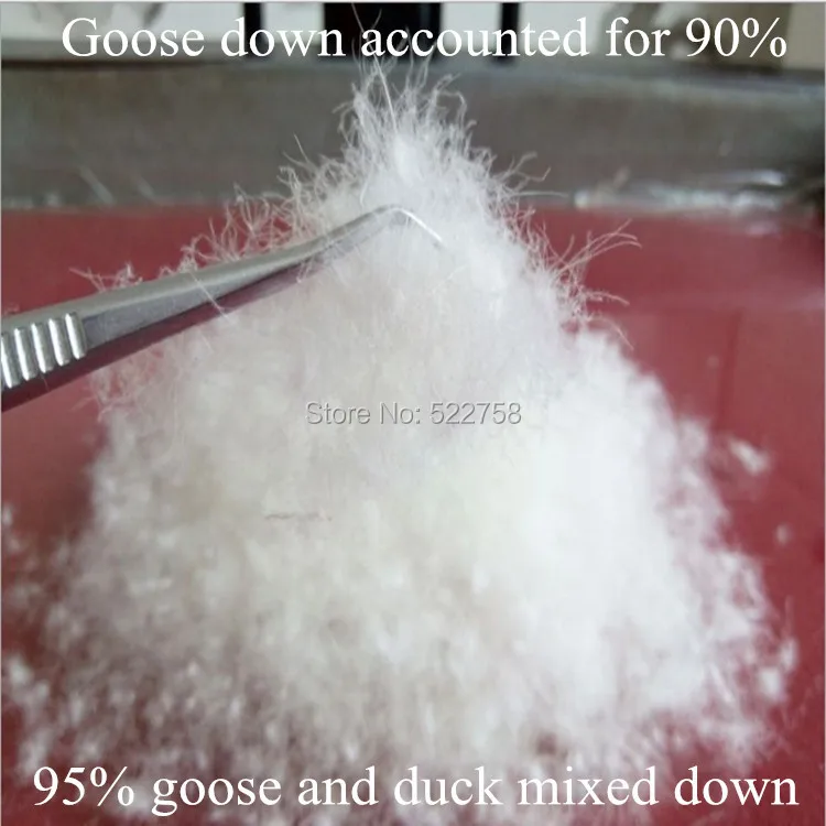 95% weiße gans & ente gemischt unten/gans entfielen 90%/füllkraft 800/tröster und jacke füllstoff/Paypal/5 unze preis