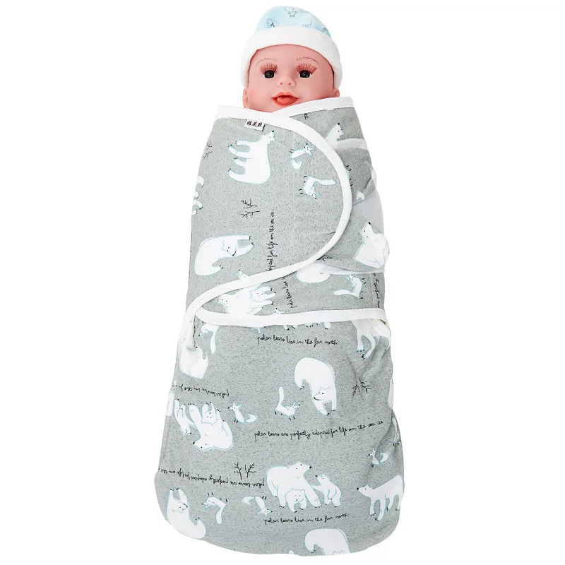 FY029C New arrival baby blankets combed cotton newborn receiving wraps unisex infant`s parisarc womb double swaddling swaddle