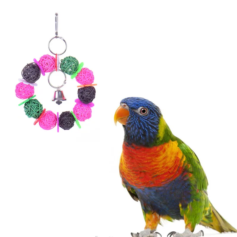 Colorful Pets Birds Chew Toys Natural Parrot Cockatiel Squirrel Pigeon