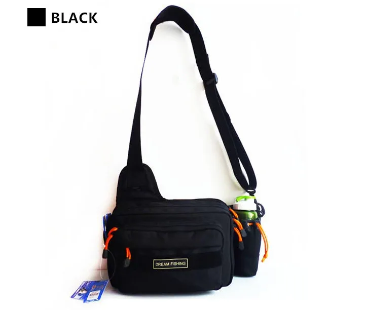 DreamFishing водонепроницаемый рыбацкий Рюкзак 42x20x18 см Франция 2000D нейлоновая поясная сумка Pesca сумки рюкзак природа; Аксессуары для рыбалки чехол Blosa - Цвет: black