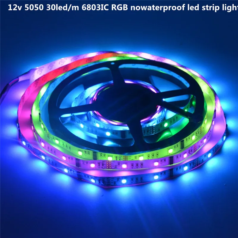 DC12V 5 М 150LED Светодиодная лента 6803 IP20 noватerproof IC SMD 5050 RGB dream Волшебная цветная