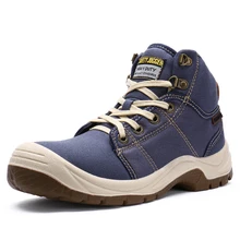 Модная мужская защитная обувь со стальным носком; нескользящая подошва; легкая дышащая рабочая обувь сварщика