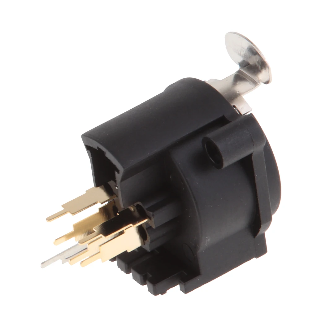 5 Pin Female XLR Chassis Mounted Socket Panel For DMX Intercom Headset  5Pin XLR Female Chassis PCB Panel Socket