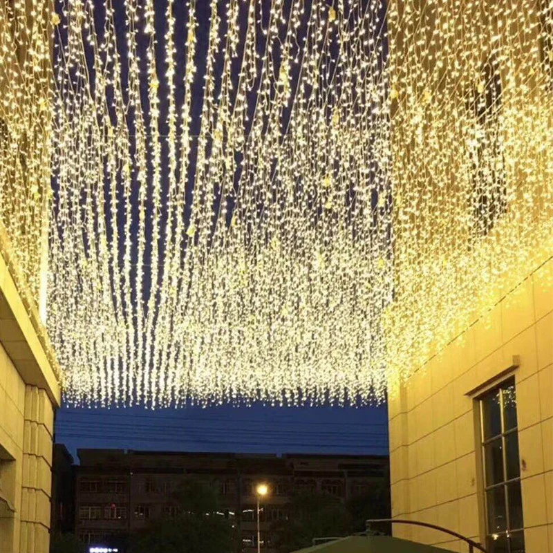 4*0 6 м 96leds Шторы Фея Света Строка окна карнизы падения сосулька огни строки