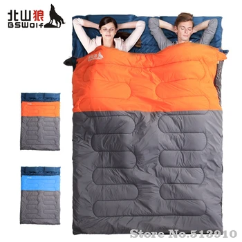 

BSWolf 2 Person Couple Envelop Cotton Hiking Lovers Travel Beach Adult Indoor Lunch Break Picnic Outdoor Camping Sleeping Bag