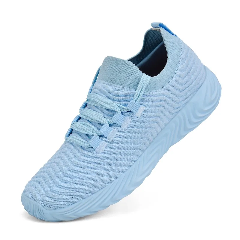 New Men& Women Breathable Running Shoes Outdoor Jogging Walking Lightweight Shoes Comfortable Sports Sneakers - Цвет: light blue