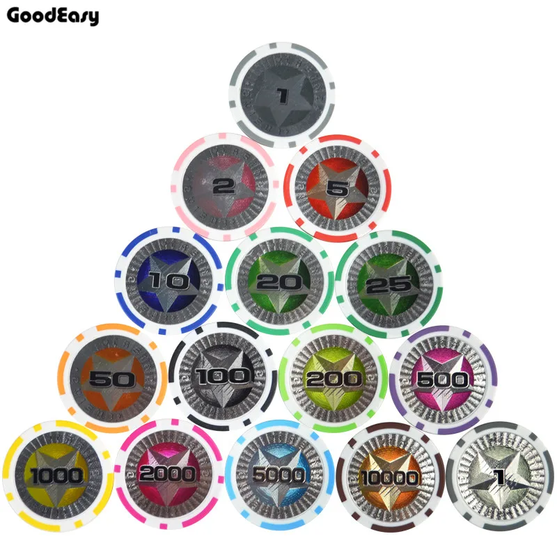 

2019 Hot New Casino Texas Hold'em ABS Poker Chips Star Trim Sticker Wholesale Cheap Baccarat Upscale Poker Chip Set Accessories
