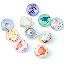 100 шт смесь разных стилей птица и цветок 18 мм металлическая лошадь оснастки модные серебряные часы Серебряные часы ювелирные украшения случайным образом