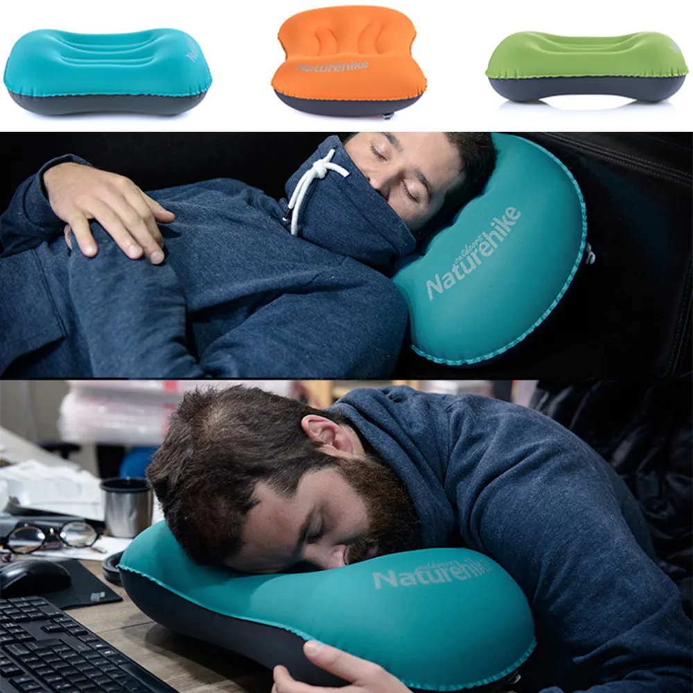 NatureHike мини-подушка для путешествий Ультралегкая портативная воздушная надувшая подушка для кемпинга на открытом воздухе мягкая для шеи защитная подушка
