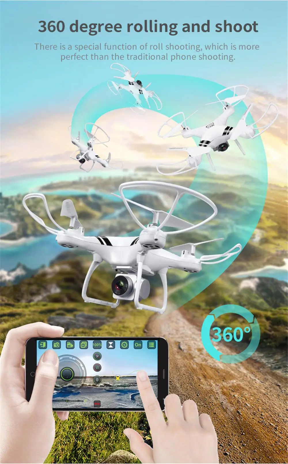 Около 20 минут играть 2,4G RC дроны Квадрокоптеры 5.0MP 1080 P wifi FPV HD камера высота зависания авто возврат RC вертолет