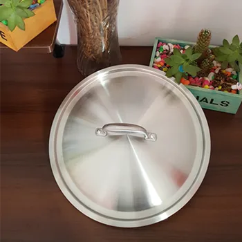 

Stainless steel thickened integral pot lid flat pan cover home cooking flat top cover kitchen wok cookware round chef 24-30cm