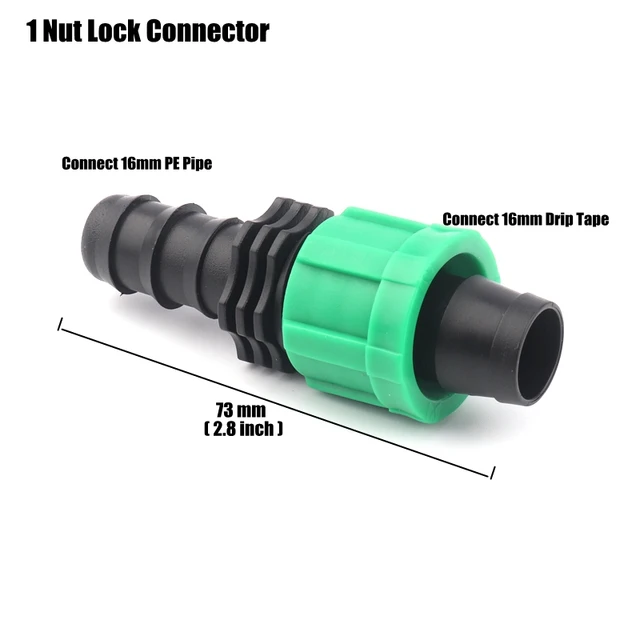 2pcs 16mm Drip Tape Connectors Drip Irrigation System 16PE Irrigation