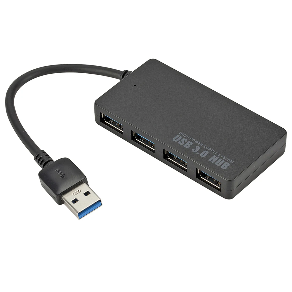 USB 3,0 концентратор 4 порта мультихаб разветвитель адаптер 5 Гбит/с супер скорость с внешним адаптером питания для Mac OS ноутбук ПК мини usb-хаб