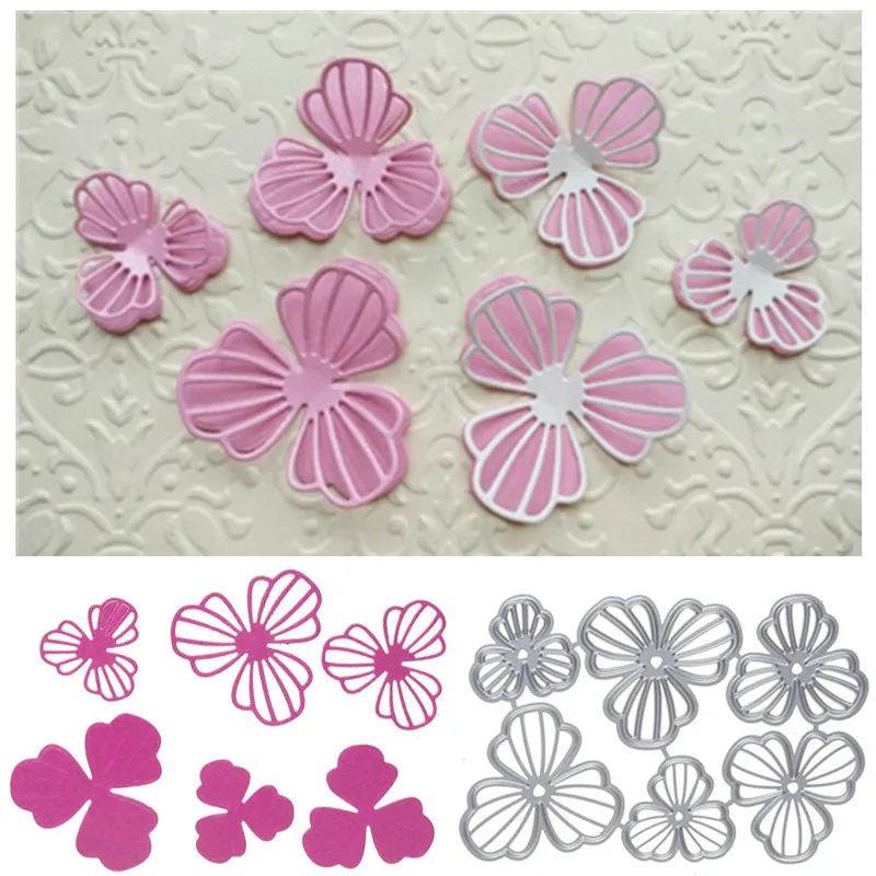 

Scrapbooking Dies 6pcs Flower Leaves Metal Cutting Dies Craft New 2018 Embossing Stamps Stencils Paper Card Making Template DIY
