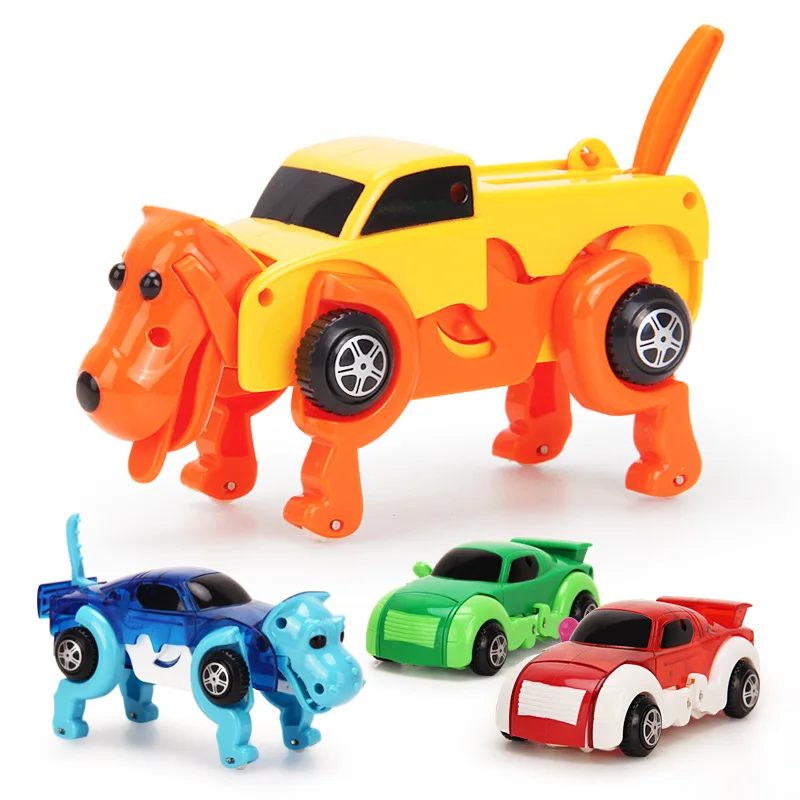 New Children Wind Up Toys Automatic Clockwork Vehicle Transform Car Cartoon Dog Deformation Toys Kids Baby Funny Cars Gifts New Children Wind Up Toys Automatic Clockwork Vehicle Transform Car Cartoon Dog Deformation Toys Kids Baby Funny Cars Gifts