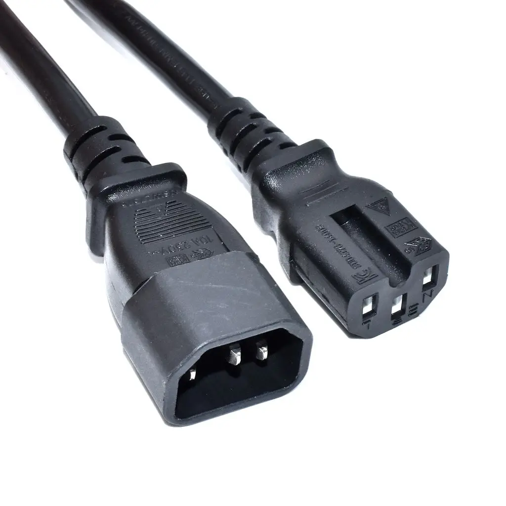 

C14-C15 Extension Power Cord IEC 320 C14 To C15 PDU UPS Male To Female Power Cord Extension Cable 1.5M,5ft