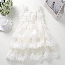 Baby Girls Princess Lace Party Dress Fluffy 3 Layers Flower Girl Dresses Sleeveless Wedding Pageant costumes clothes