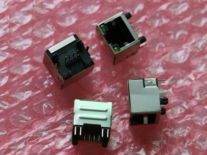 Номер для отслеживания 20 шт. RJ45 + светодиодный Модульный сетевой разъем PCB