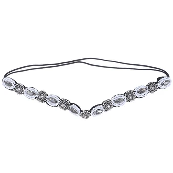 

Vintage Crystal Rhinestone Beads Headband Girl Hair Band Female Elegant Hairband Headwear Girls Club Party Hair Accessories