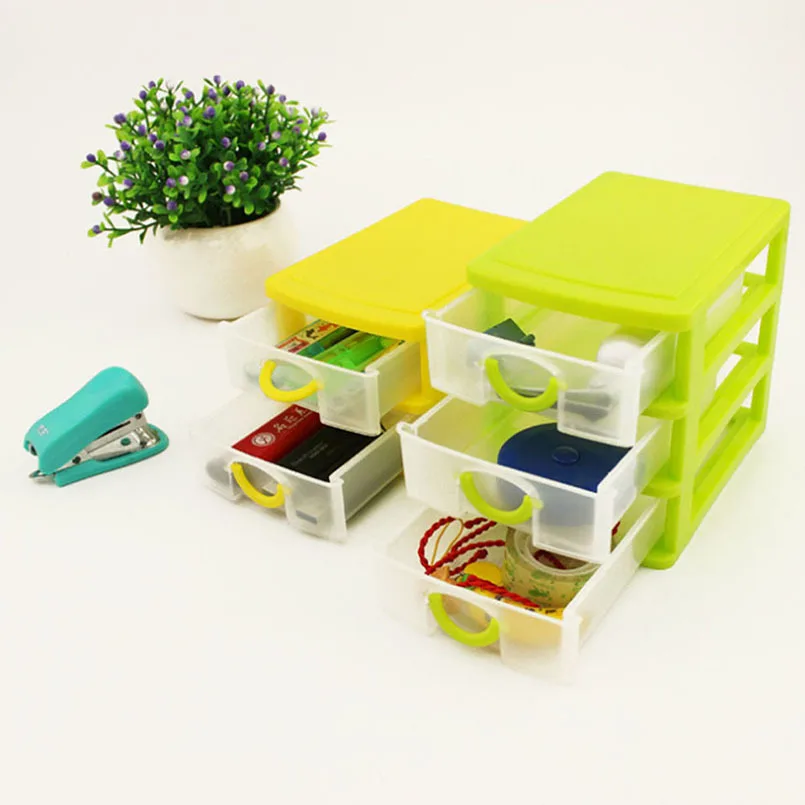 

New 3-Layers Drawer Type Organizer For Cosmetics Transparent Plastic Makeup Organizer Storage Jewelry Box Home Office Storage