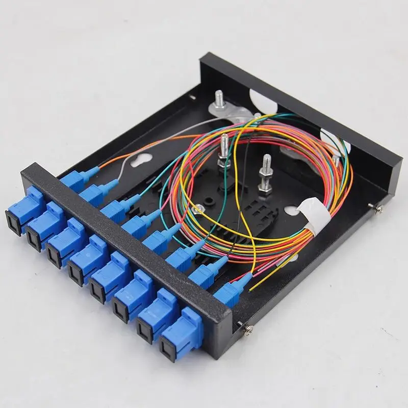 

Fiber optic terminal box 8 core Desktop Type SC FPC with adapter pigtail 8 Ports CATV Fiber optical Patch Panel
