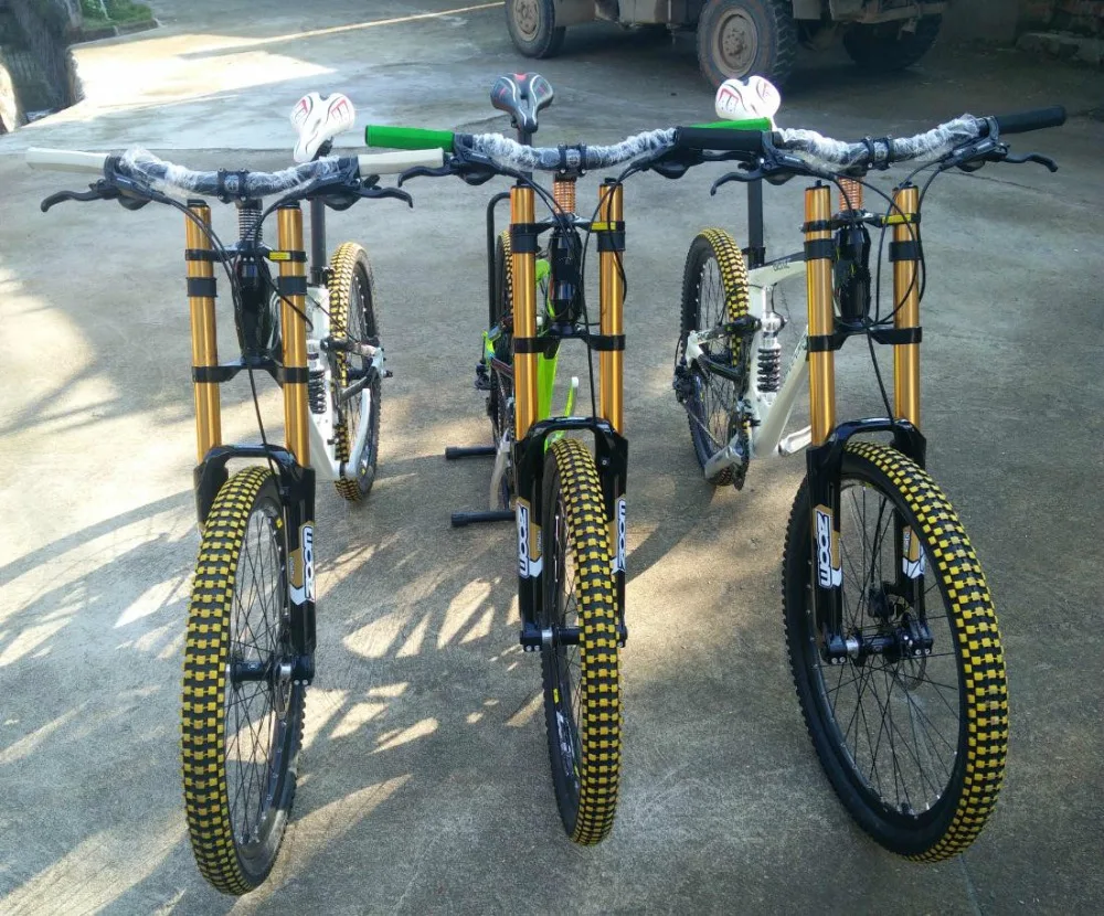 Colore verde DH 24/27/30 speed bike Soft tail frame Downhill 26*2.35  pneumatici mountain bike freni idraulici bicicletta|mountain bike|speed  bikeframe downhill - AliExpress