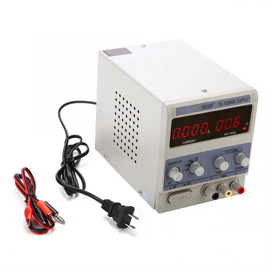 

US Plug 110V 1-3A Accuracy Adjustable DC Power Supply Digital Display 0-15V for Phone Repair