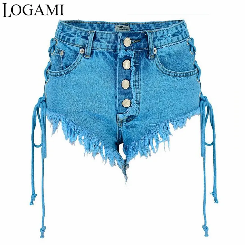 short jeans cintura alta rasgado